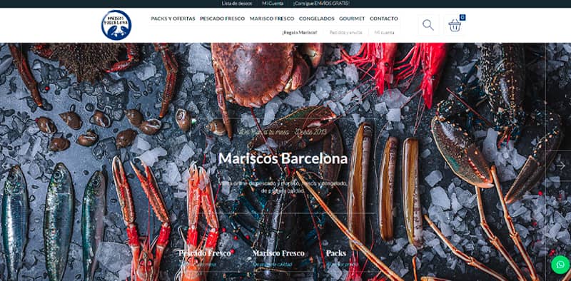 Creación de tiendas online Mariscos Barcelona